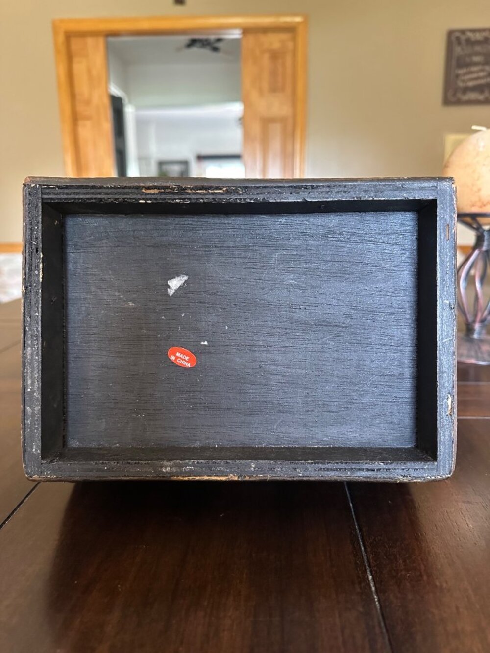 Handcrafted Vintage-Look Wooden Chest With Bird Design & Rustic Crackle Finish - Picture 6 of 16